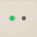 Кнопка CLAVIS, M, зеленый неон