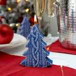 Свеча KNITEAM, елка, синяя