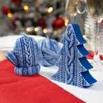 Свеча KNITEAM, варежка, синяя