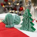 Свеча KNITEAM, варежка, зеленая