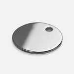 Шильдик металлический ALFA SIRKEL, серебристый глянцевый