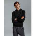 Рубашка поло мужская с длинным рукавом TERRAZZO, черная, размер S/M