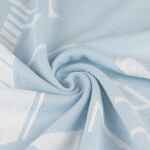 Плед WINTERFLAKE, бело-голубой с люрексом