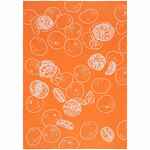 Плед CITRION, оранжево-белый