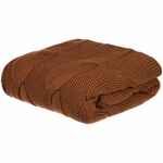 Плед SNEFALD, коричневый (темное золото)