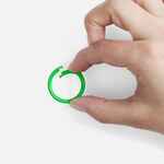 Карабин-кольцо CLAUS, L, зеленый неон