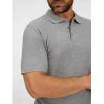 Рубашка поло унисекс TERVISE, серый меланж, размер S