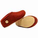 Домашние валенки CANT, красно-коричневые (терракот), размер 35