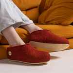 Домашние валенки CANT, красно-коричневые (терракот), размер 35