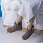 Домашние валенки WILD, серо-коричневые (натуральные), размер 35