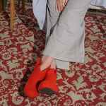 Домашние валенки WILD, красные, размер 35