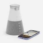 BLUETOOTH-колонка с беспроводной зарядкой и подсветкой CONE SONANCE, серая