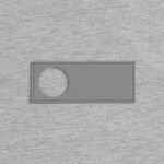 Лейбл из ПВХ с вырубкой «Круг», серый