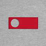 Лейбл из ПВХ с вырубкой «Круг», красный