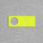 Лейбл из ПВХ с вырубкой «Круг», желтый неон