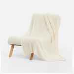 Плед CURVE VERVE, молочно-белый