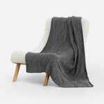 Плед CURVE VERVE, серый меланж (маренго)