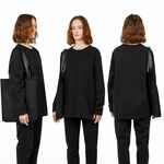 Шопер B5, черный с черными ручками