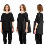 Шопер B3, черный с черными ручками