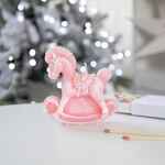 Свеча фигурная «Лошадка-качалка», розовая