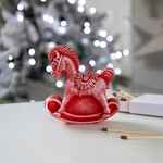 Свеча фигурная «Лошадка-качалка», красная