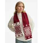 Шарф WINTERTUDE M, красный с белым