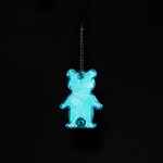 Пешеходный светоотражатель с цепочкой «Мишка», синий