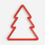 Подвеска «Елочка», 3D-печать, красная