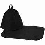 Набор для бани HEAT OFF с ковриком, черный