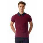 Рубашка поло мужская DNM FORWARD бордовая, размер S
