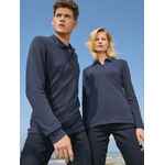 Рубашка поло женская с длинным рукавом PERFECT LSL WOMEN серый меланж, размер XXL