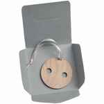 Деревянная подвеска CARVING, в форме пуговицы Санты