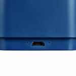 Беспроводная колонка с подсветкой гравировки GLIM, синяя