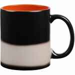 Кружка-хамелеон ON DISPLAY, матовая, черная с оранжевым