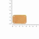 Лейбл кожаный BETA, S, бежевый