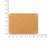 Лейбл кожаный BETA, XL, бежевый