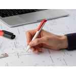 Ручка шариковая FAVORITE, белая с красным