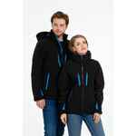 Куртка софтшелл мужская PATROL черная с серым, размер S