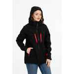 Куртка-трансформер женская MATRIX черная с красным, размер S