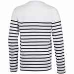 Футболка детская с длинным рукавом MATELOT LSL KIDS, белая с темно-синим, на рост 96-104 см (4 года)