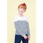 Футболка детская с длинным рукавом MATELOT LSL KIDS, темно-синяя с белым, на рост 96-104 см (4 года)