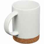 Кружка с пробковой подставкой CORKY, белая