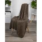 Плед TRENZA, коричневый (какао)