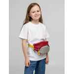 Поясная сумка детская KIDDO, бордовая с серым