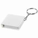 Брелок с рулеткой SQUARE, VER.2, белый