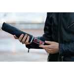 Зонт наоборот складной FUTURUM со светоотражающим кантом, черный