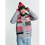 Шарф MIRAKLER, красный с зеленым