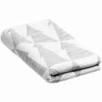 Плед «Танцующий лес», белый с серебристым