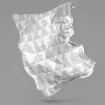 Плед «Танцующий лес», белый с серебристым