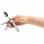 Походный складной столовый прибор CAMPSITE FOLD, стальной